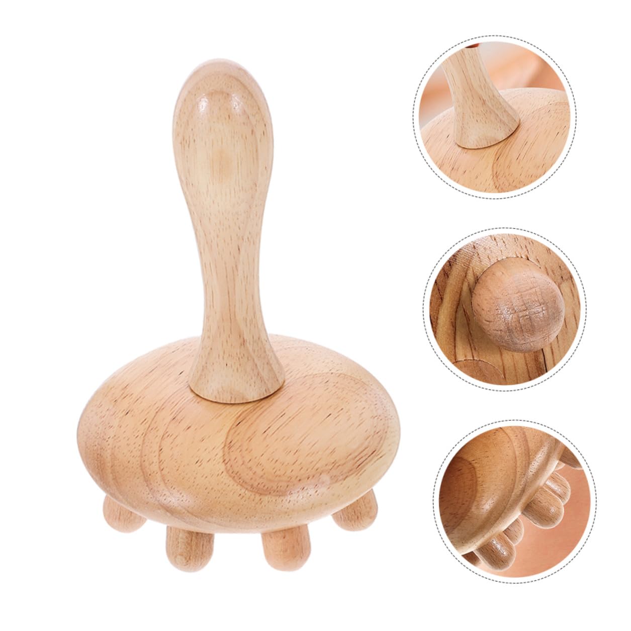 TOYANDONA Cepillo de Masaje para Cuero Cabelludo de Madera Beige, Resistente a Deformaciones y Roturas, 2 Piezas, Adecuado para Estimular y Relajar el Cabello