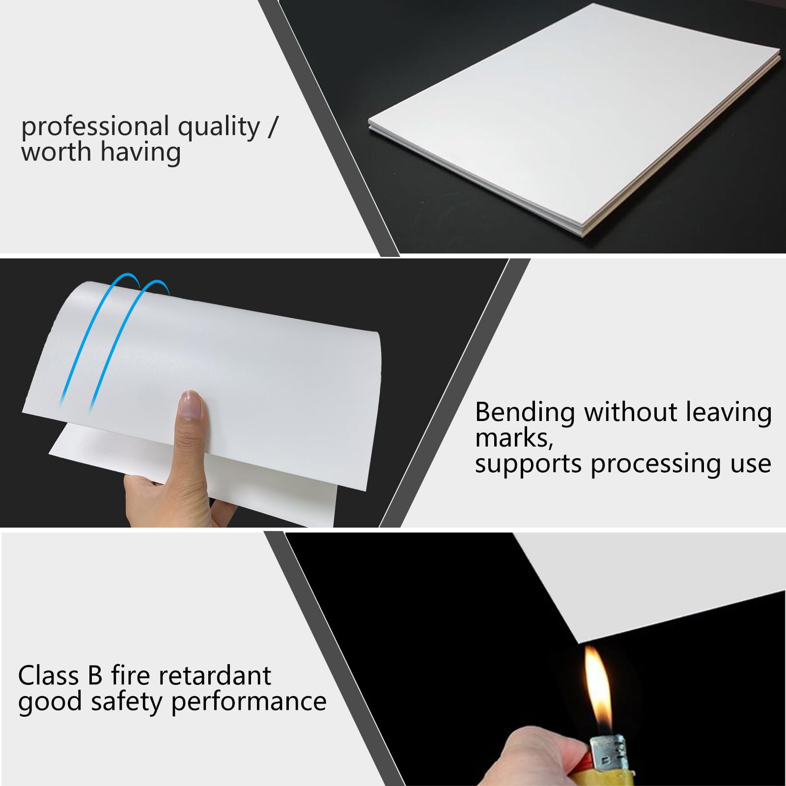 pangdapengpeng 6 pcs White Plastic Sheet, A4 Foam PVC Boards 21 x 29,7 cm - Image 4