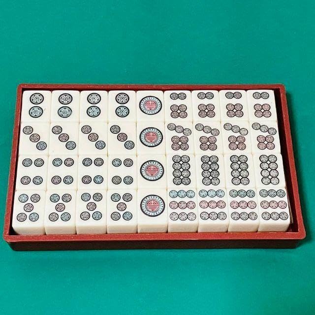 46 新品 高級麻雀牌セット　ミズノ丸一　ひかり　マージャンパイ　背緑　マルイチ Amazon | 50 高級麻雀牌セット ミズノ丸一 ひかり マージャン