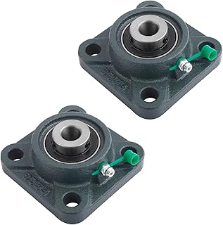 Othmro Pillow Block Bearings,2Pcs Bearing Steel Pillow Block Mounted Bearing UCF201 12mm Mounted Bear Square Flange Mounted Bearing Flanged Pillow Block Bearing with Set Screw Lock