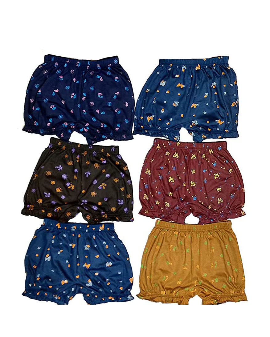 Womens 100% Cotton Ladies Printed Bloomer Panty Brief Boy Shorts Innerwear 6 Piece Combo-image-11