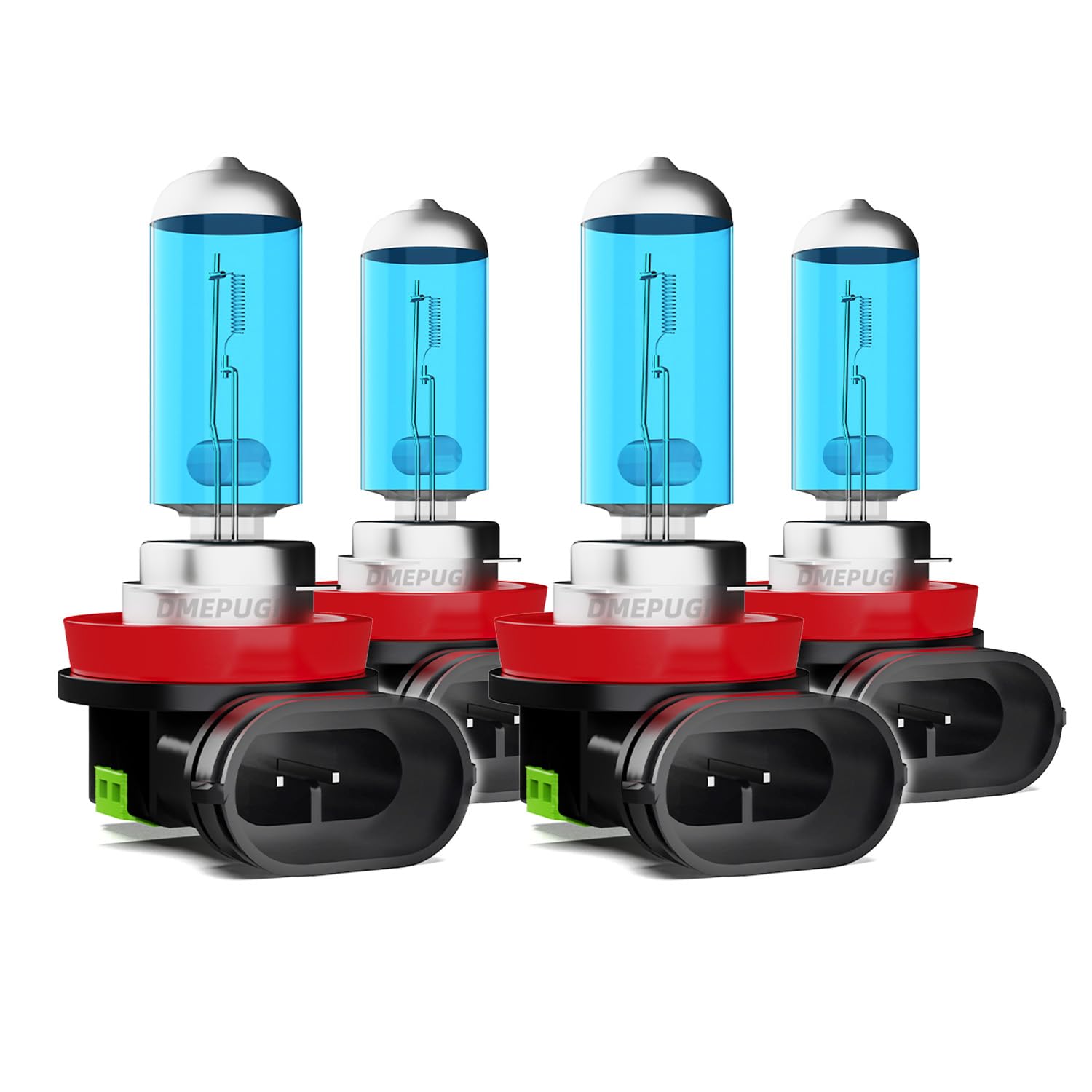Compatible with Nissan Altima 2007-2018 light bulbs,H11/H9/H8 High Low Beams Halogen Bulb,Bright Halogen Replacement Headlight Bulbs,Plug N Play, Pack of 4