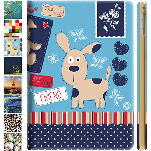 Image of DuraSafe Cases for iPad mini 5th Mini 4th Generation 7.9 Inch [ Mini 5 4 ] A2133 A1538 MK6K2HN /A MK6J2HN /A MK6L2HN /A MUQW2HN /A Ultra Slim Printed Smart PU Leather Flip Folio Book Cover - Puppy Friend