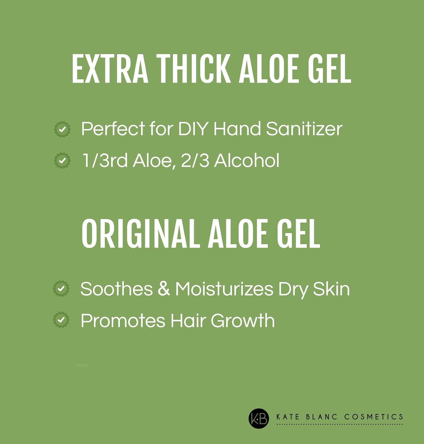 Aloe Vera Gel (8oz) - Extra Thick. Moisturizing and Long-lasting for Skin (8oz) : Beauty & Personal Care