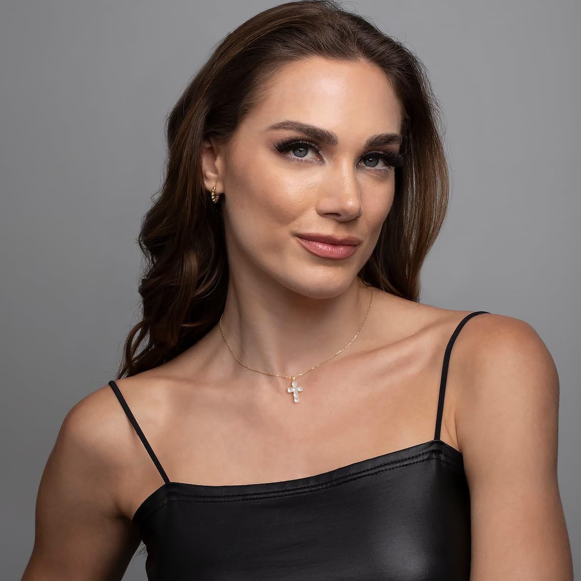 NUZON Sunburst Heart / 2-Tone Interlocking/CZ Evil Eye/Single Pearl/Love Heart Pendant Necklace for Women 14K Gold Chain Necklace Chunky Statement Jewelry - Image 6