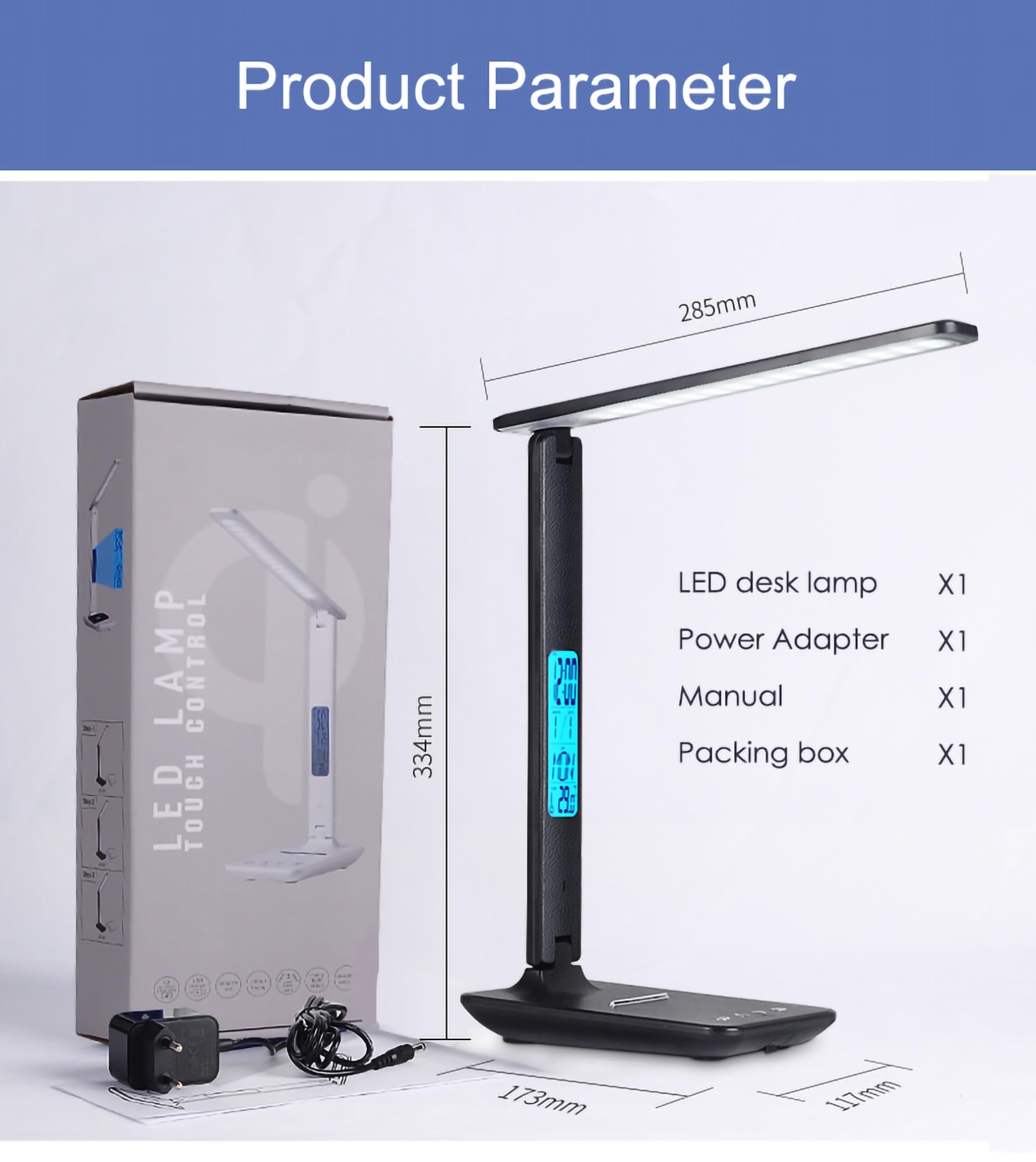 Lampa biurkowa LED z szybkim ładowaniem bezprzewodowym, 3 temperaturami barwowymi i 5-stopniowym przyciemnianiem, ładowana przez USB ściemniana lampka do czytania Lampy biurkowe Office (Color : White