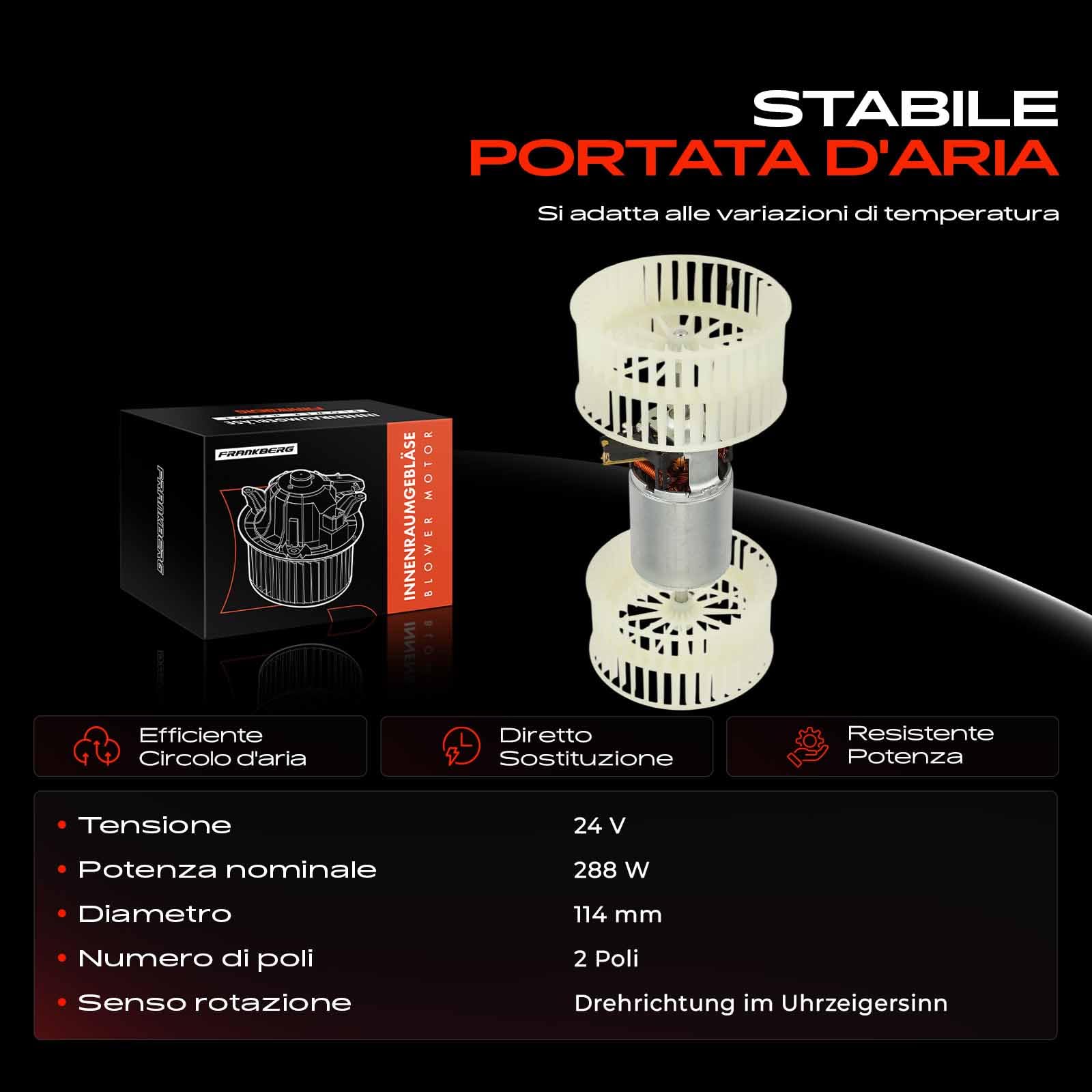 Frankberg Motore del ventilatore Ventilatore del riscaldamento Compatibile con Focus Turnier DNW Focus DAW DBW Mondeo III Turnier BWY Mondeo III B5Y Focus Berlina DFW Replace# XS4H18456AB