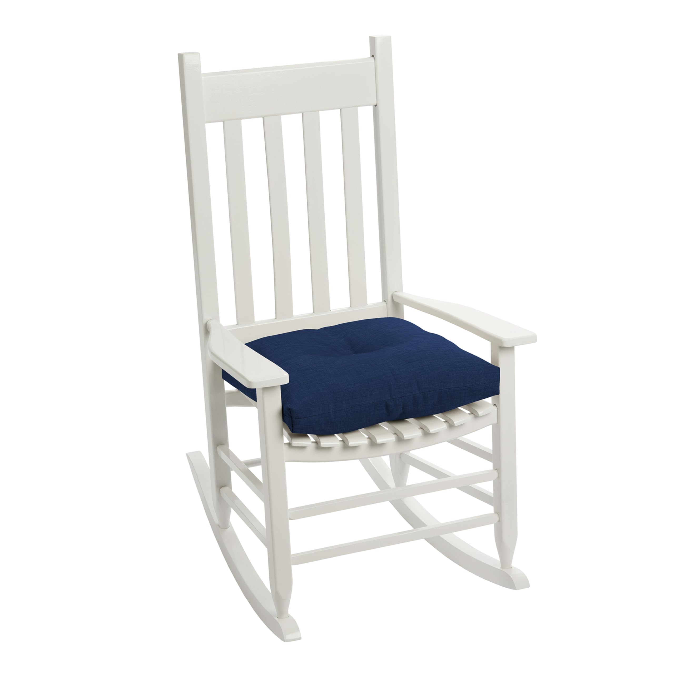 Arden Selections Plush Modern Tufted Adirondack Chair Cushion, 20 x 20, Rain-Proof, Fade Resistant, Tufted Seat Cushion for Adirondack, Rocking and Dining Chairs 20 x 20, Sapphire Blue Leala