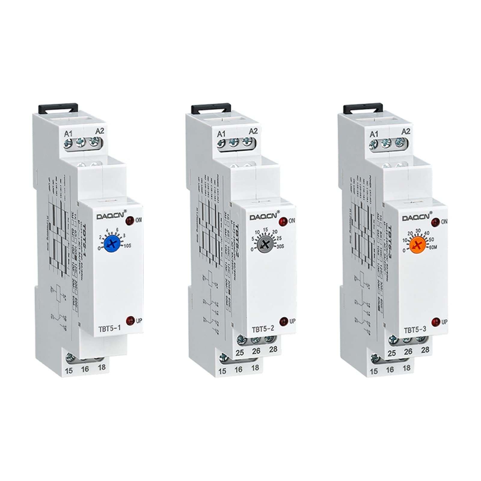 TIFLON Schienenzeitrelais 24-240 V AC/DC Universalspannungsrelais 220 V Neu Zeitrelais Relaiszeiteinstellbereich 0,1 S-60 m 1 Stück