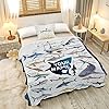 Buyyet Customized Shark Fleece Flannel Gift Blanket for Boy Girl Personalized Shark Unique Gift with Name Shark Room Decor Educational Throw Blanket for Teen Kid,Shark Lover GIF 40''x 50'' for Kid #1
