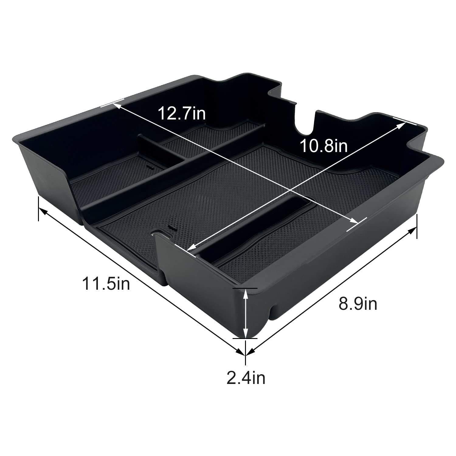 JOJOMARK Vassoio Organizer Per Console Centrale - Compatibile Con Chevy Silverado/GMC Sierra 1500 (2019-2023) E HD (2020-2023) - Con 5 Tappetini In Gomma E Portamonete - 2