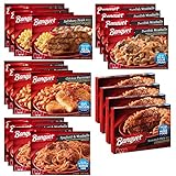 Banquet Frozen Meals Variety Pack- Spaghetti & Meatballs - Salisbury Steak - Swedish Meatballs - Homestyle Patty - Chicken Parmesan - Ready Set Gourmet Donate a Meal Program- 4 Boxes of Each, 20 Total