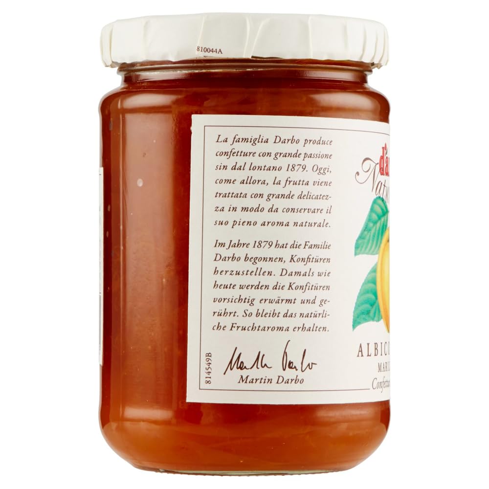 12er-Pack Darbo Marmelade Confettura Naturrein Albicocche,Aprikosenkonfitüre,450g Glas + 1er-Pack Kostenlos Yoga Eistee Pfirsich 330ml Dose