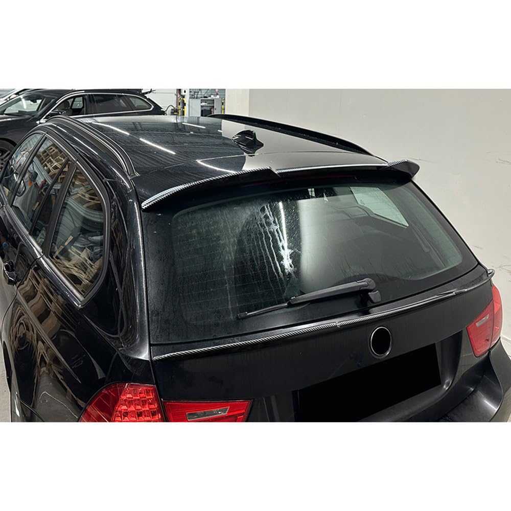 AutoStyle - Alerón de Techo Compatible con BMW Serie 3 E91 Touring 2005-2012 (ABS Negro Brillante)