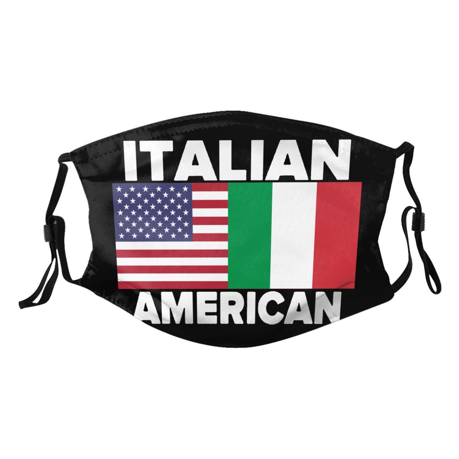 Italian American Flag Adult Dust Mask Adjustable Dust Face with 2 Filter12