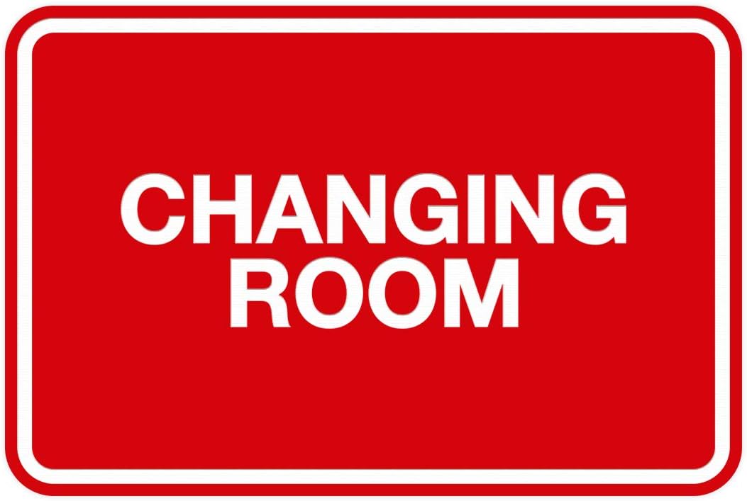 Signs ByLITA Classic Changing Room Sign (Red) - Large