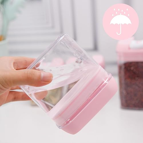 Miniatura 8 de U-QE Contenedores herméticos para almacenamiento de alimentos, 8 recipientes herméticos de plástico transparente sin BPA con tapas de fácil bloqueo
