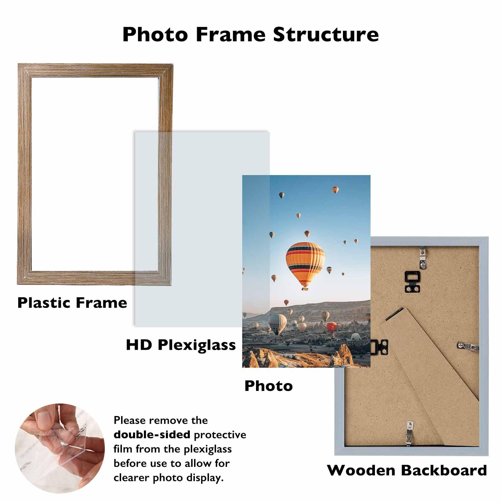 Amazon.com - JCJMY 8x13 Picture Frame Rustic Brown for Wall