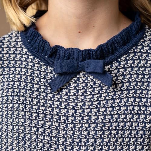 Hope & Henry Girls' Cable Knit Peter Pan Collar Sweater Dress4
