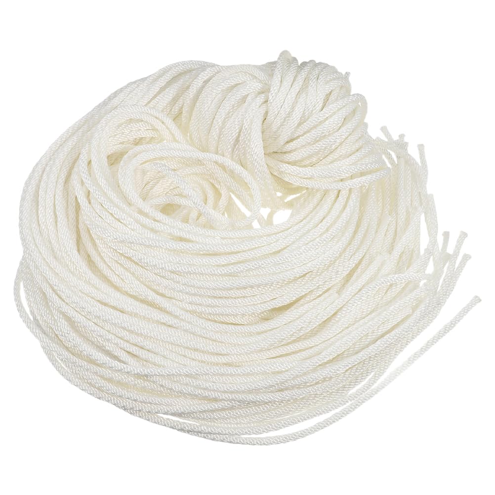 Milisten 50 Pièces Corde de Démarrage Nylon Résistante pour Moteurs Essence Tondeuses Générateurs et Tronçonneuses Kit de de Remplacement pour Lanceur à Rappel