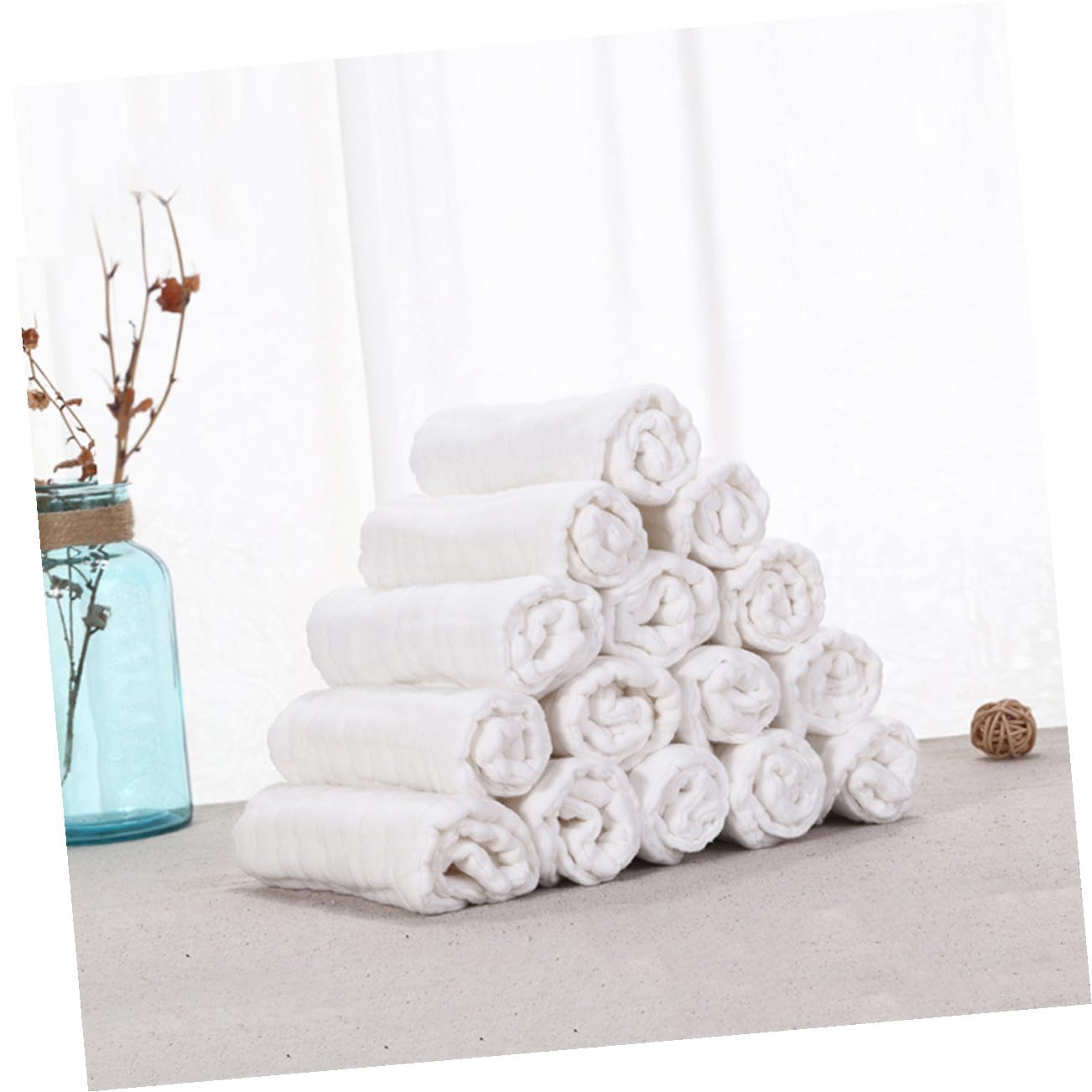 Babywindeln mit Wasserdichtem Design aus Reiner Baumwolle 5 Stück Newborn Windeln Wiederverwendbare für Neugeborene im Kinderwagen und Bettwäsche