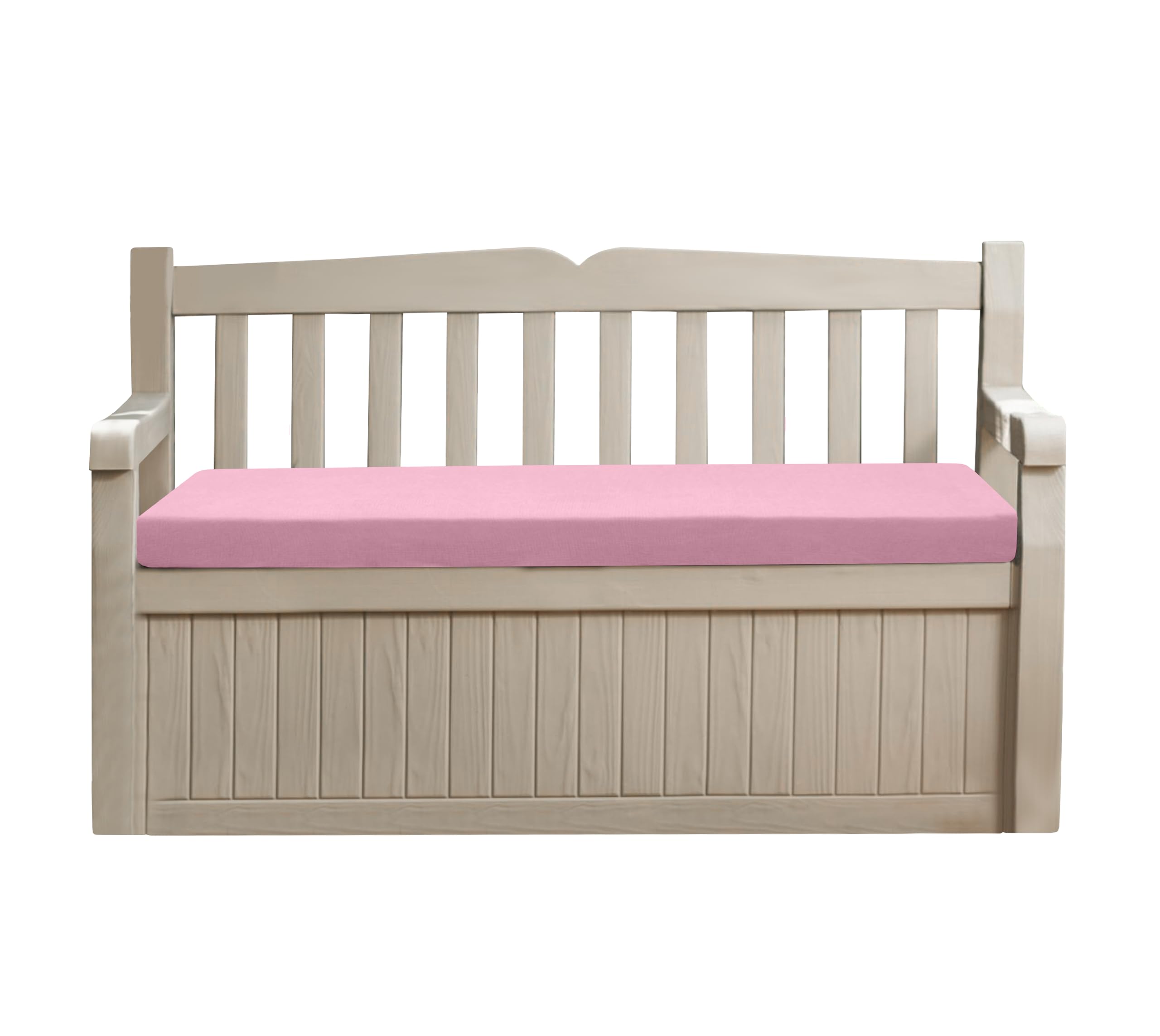 Sapphire Collection Premium Outdoor Bench Seat Pad | Water Resistant Cushion for Iceni & Eden Storage Benches 128x50cm | Comfortable Patio Furniture Swing Bench Pads (Pink) — image 1