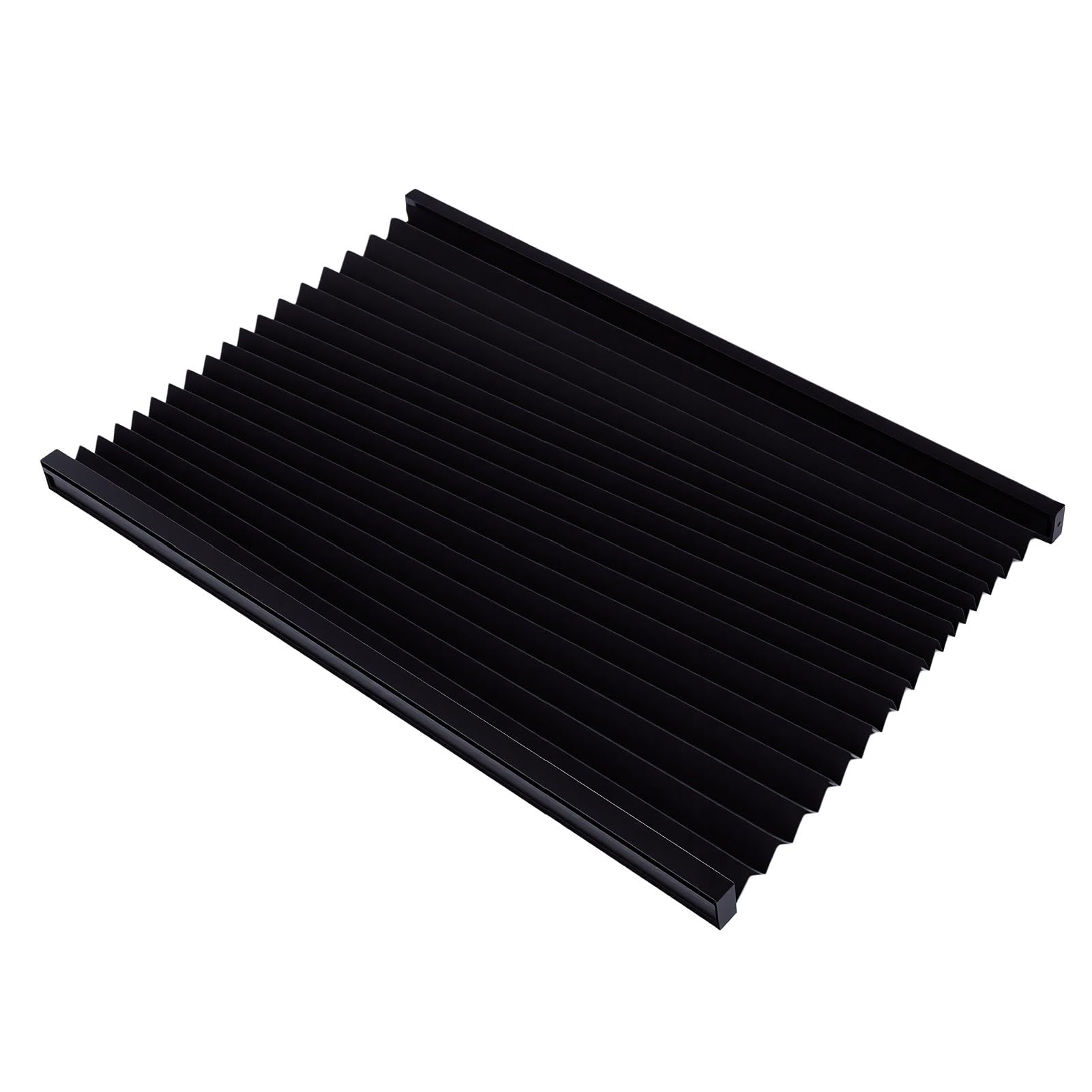 26x24 Czarne Harmonijkowe Rolety RV z Materiałem Blokującym Słońce,