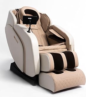 JC BUCKMAN IndulgeUs Full Body Massage Chair with 6 Auto Programs, full body airbags, 2 levels of Zero Gravity, Hip & Seat Massage and Bluetooth speakers with 2 Years Warranty (Beige)
