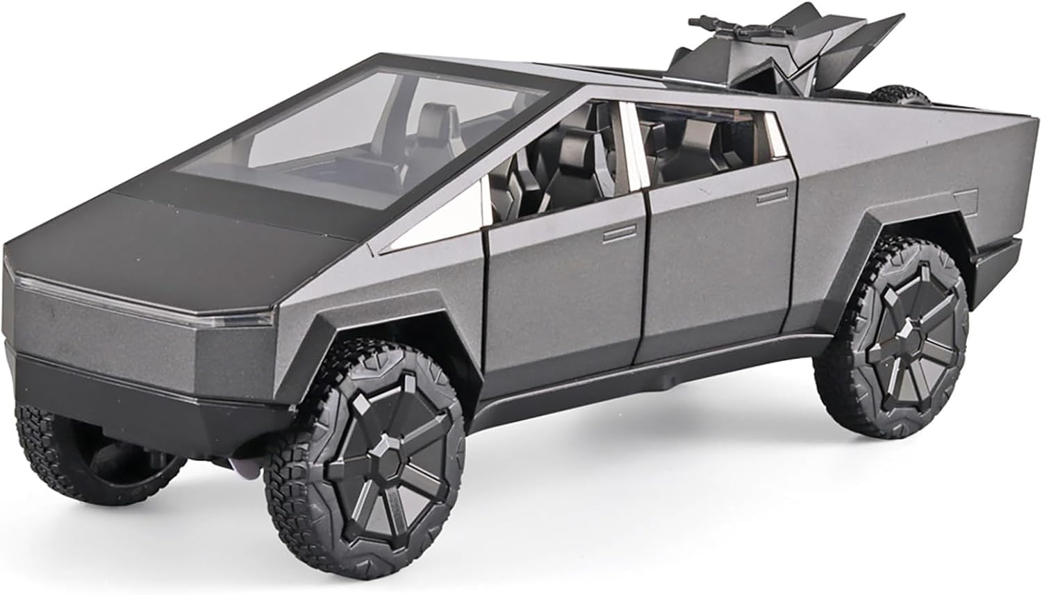 Exclusive Alloy Metal Pull Back Die-cast 1:24 Big Tesla Cybertruck with Motorcycle Model with Sound Light Auto Toy for Kids Metal Model Toy Car with Sound and Light【Multicolor】 (Style 9) (B0DFWB7WC9) Amazon Price History, Amazon Price Tracker