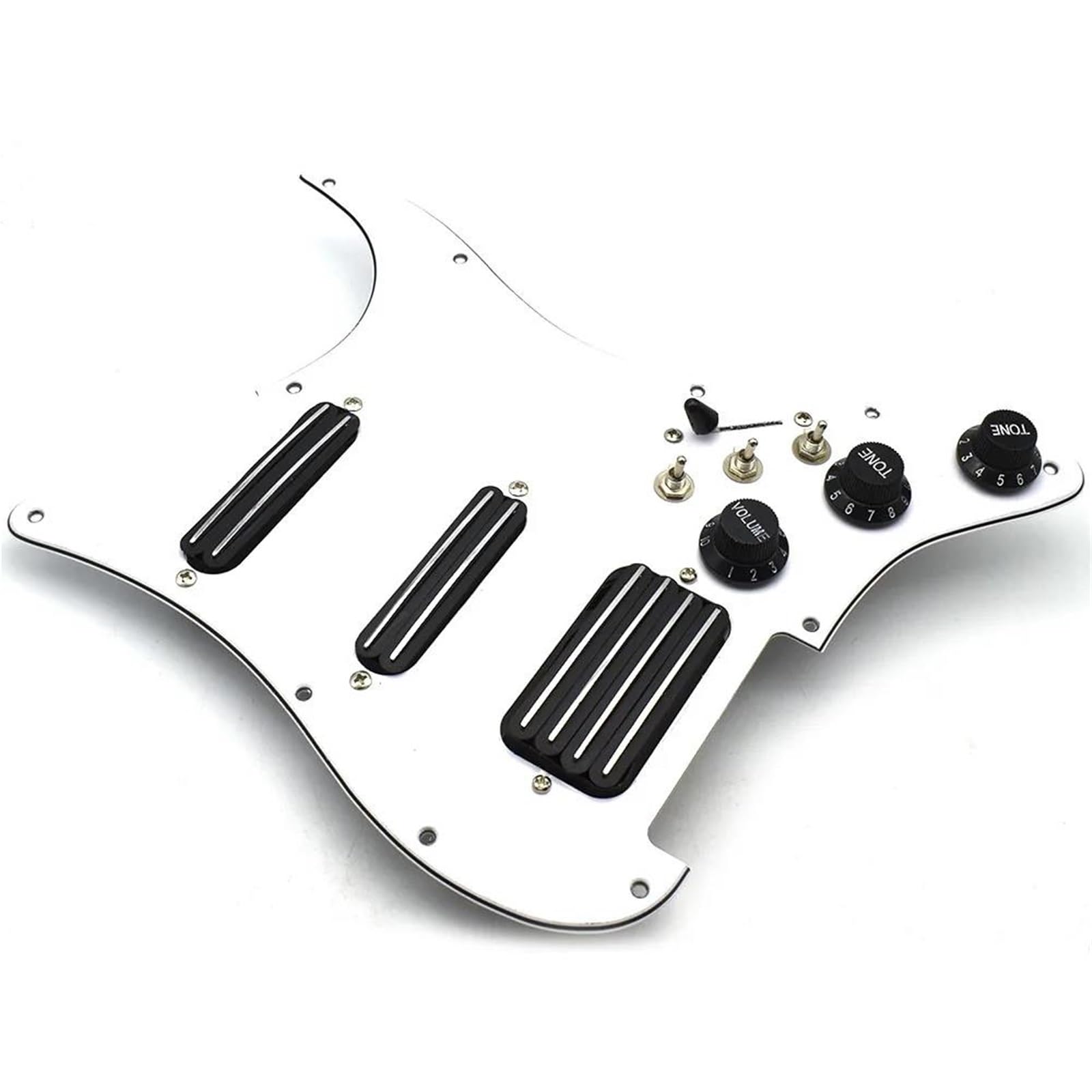 Golpeador Pastilla Placa Rascadora Precableada Cargada Con SSH División De Bobina 2 Humbucker + Pastilla Golpeador De 4 Bobinas Con Pastilla De Interruptor De Corte Único