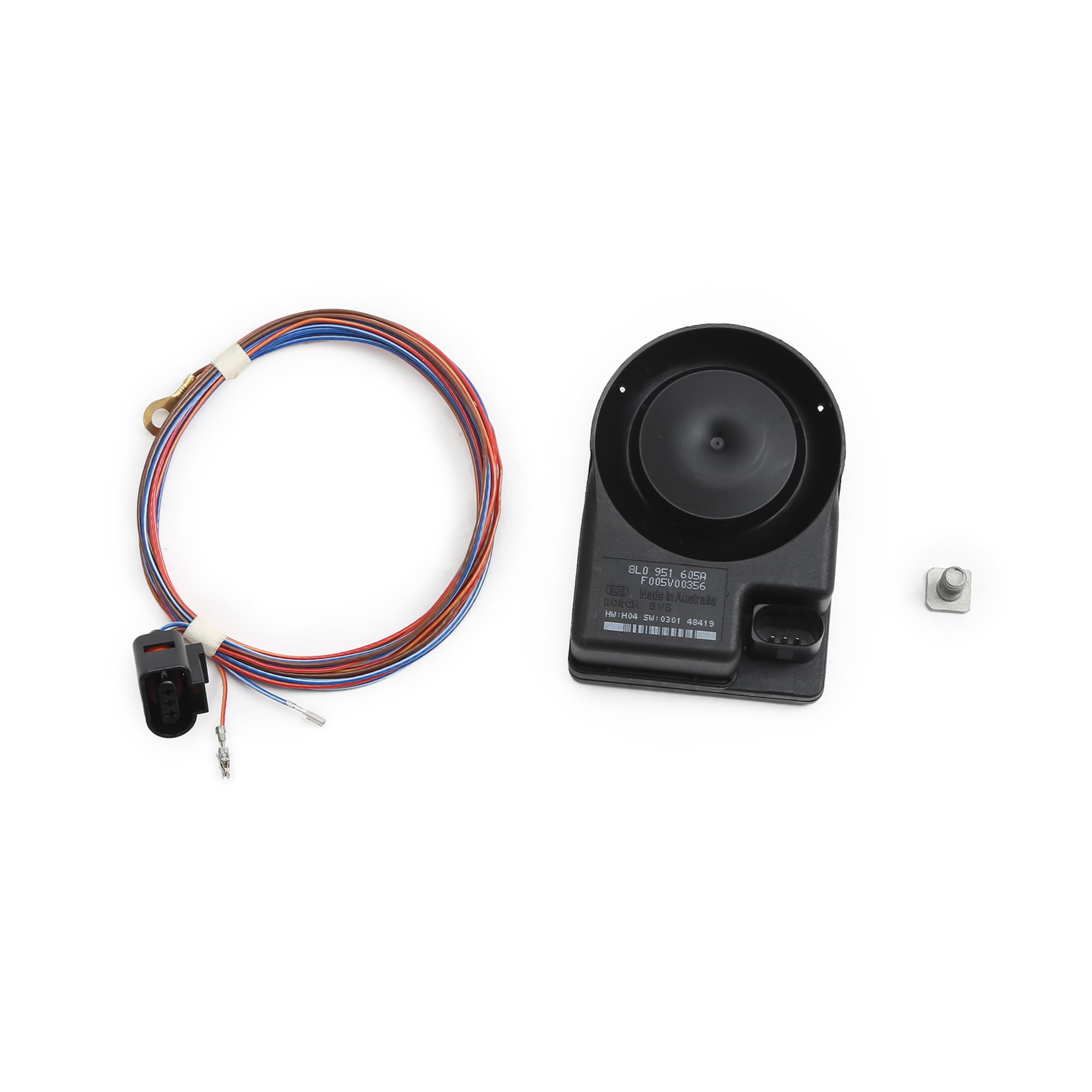 Yiklwwy 8L0951605 8L0951605A Car Alarm Siren & Horn Plug Set 8K0973703 Replacement for Audi A4 S4 Avant A8 S8 Quattro RS4 Seat Exeo