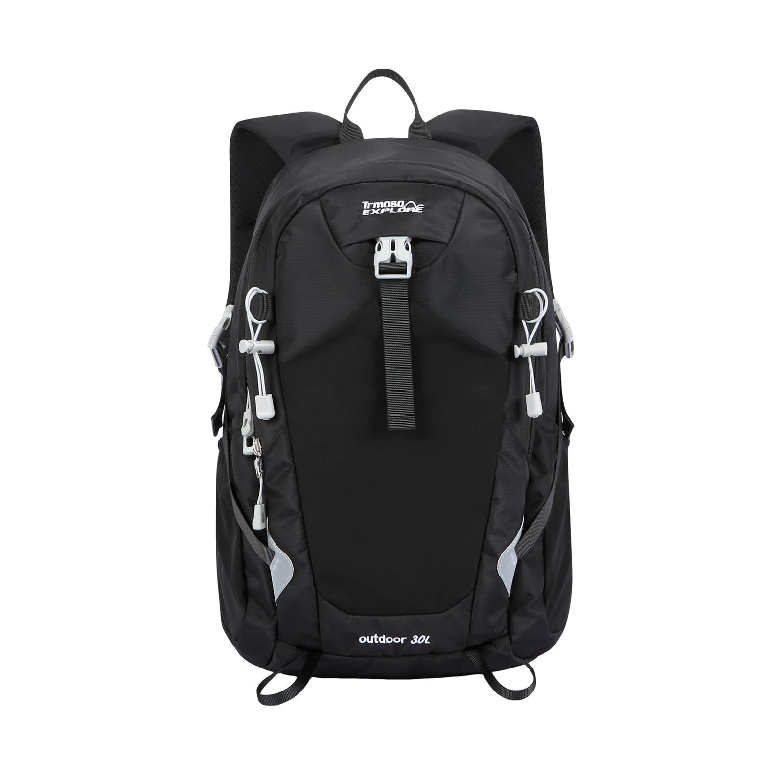 30L Zaino da Escursionismo Zaino Outdoor Impermeabile con Sistema Ergonomico di Sollievo Dalla Pressione Zaini Multitasca per Camping Viaggi Uso Quotidiano Nero