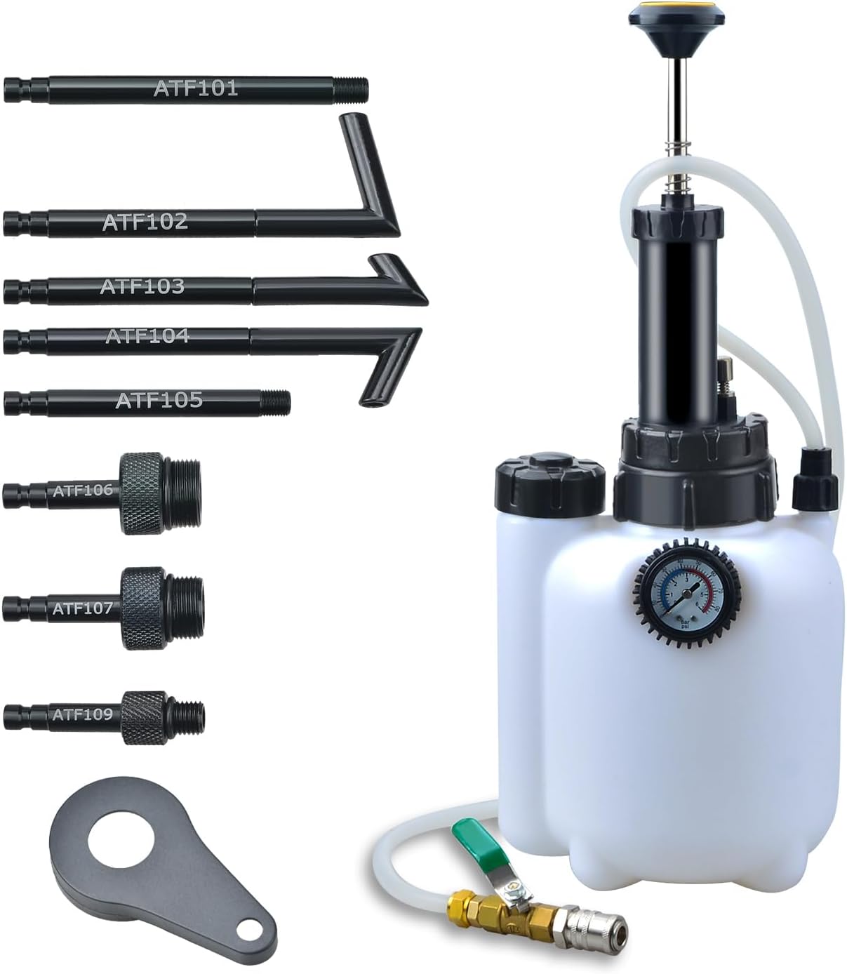Prokomon PT1877 3L Manual Transmission Fluid Pump Oil Filling Filler System Fluid Transfer Pump Tool with Adapters