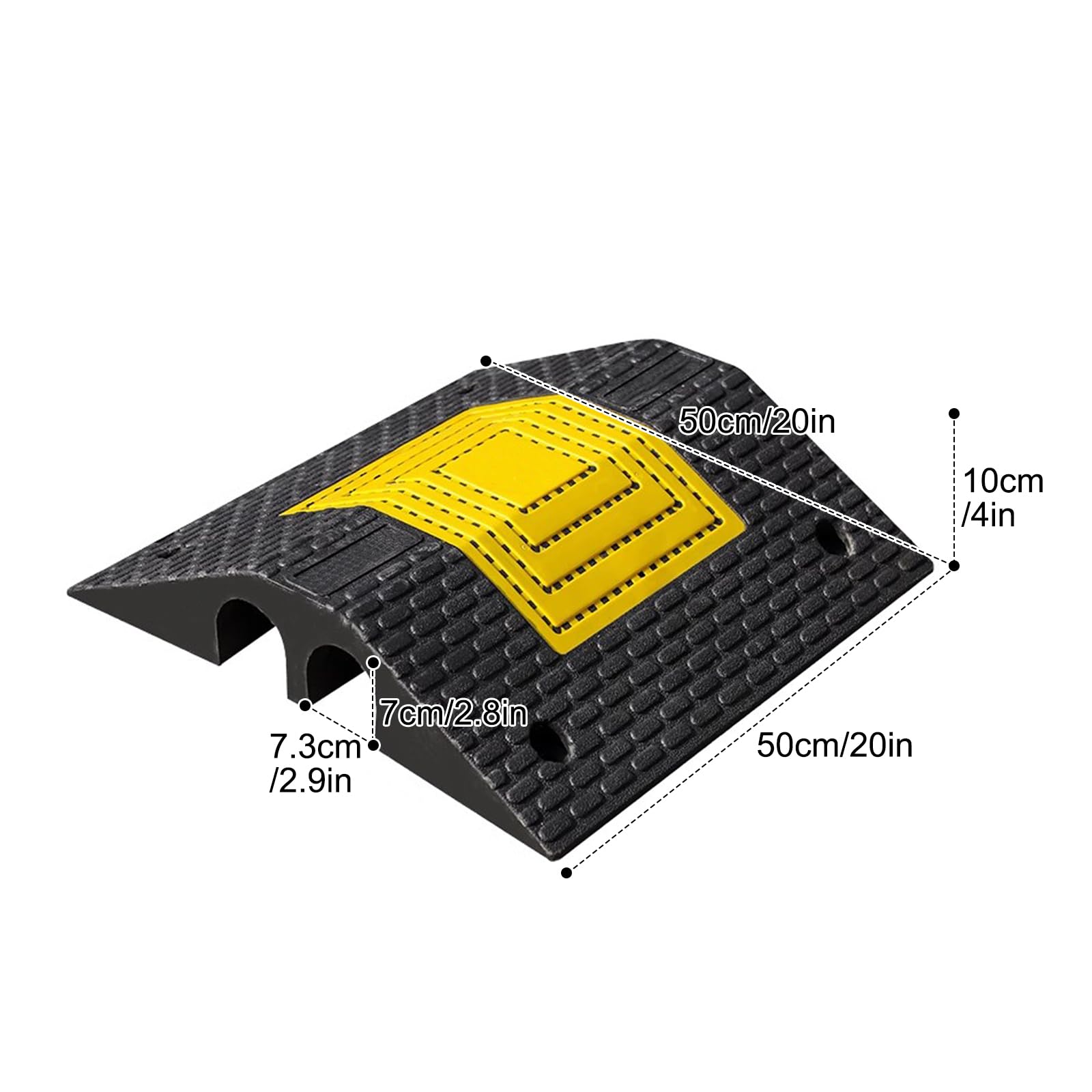Rampa protectora de cables, goma y plástico resistentes, diseño antideslizante, ideal para zonas mineras, protector de cable de conducción para un acceso seguro y eficiente