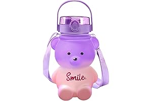 Kawaii Bear Water Bottle with Straw: The Ultimate Hydration Companion for Girls