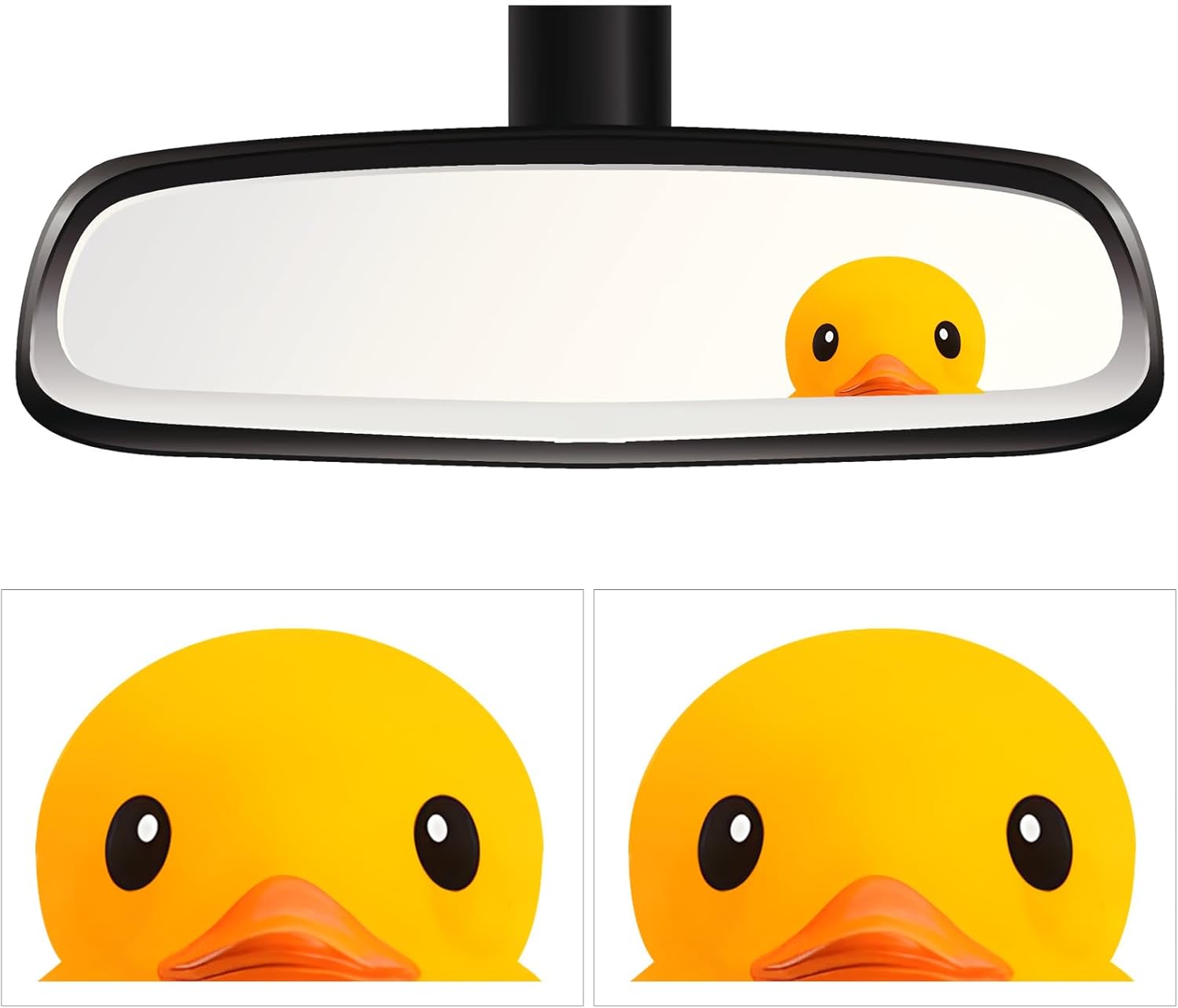 LUAATT Duck Peeker Rear View Mirror/Windshield Decal,2 Pcs