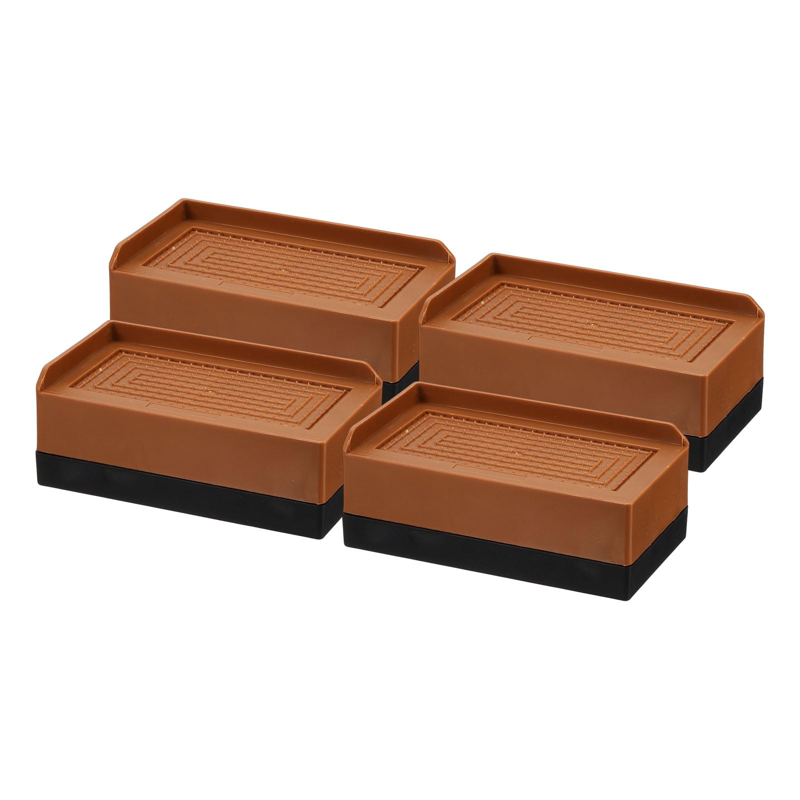 uxcell 4Pcs Bed Risers Square Heavy Duty Stackable Lift Block to 1 9 Inch Plastic Furniture Risers for