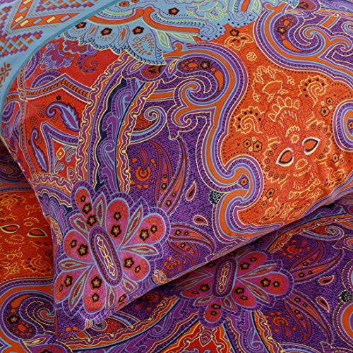 Omela Bettwäsche Boho 135x200 4teilig Exotisch Indisch Design Bohemian Bettbezüge mit Reißverschluss Hohe Qualität… – Bild 7