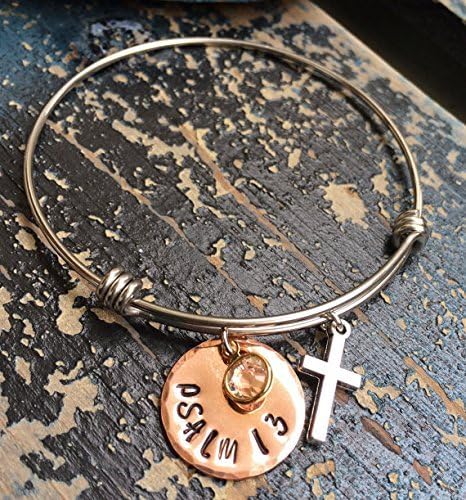 Bible Verse Bracelet with Cross Charm