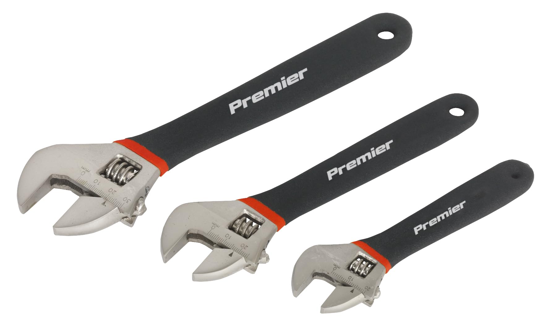 SEALEY ak907 Clé à molette réglable de finition Lot de 3 Ni-Fe