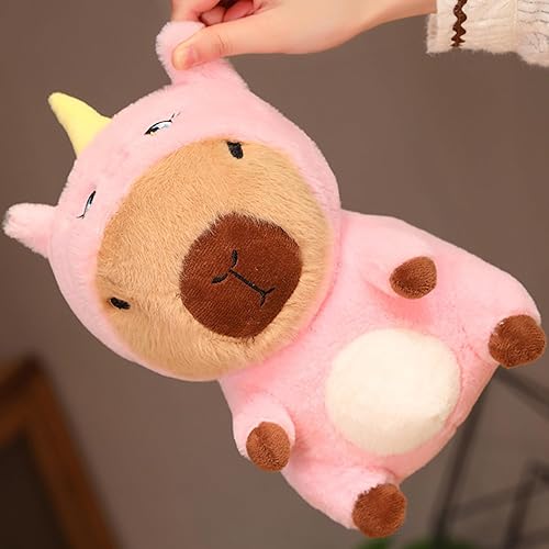 Miniatura 2 de Capybara - Animal de peluche de unicornio Capybara con disfraz de unicornio rosa Capybara vestido como lindo unicornio divertido juguetes de peluche