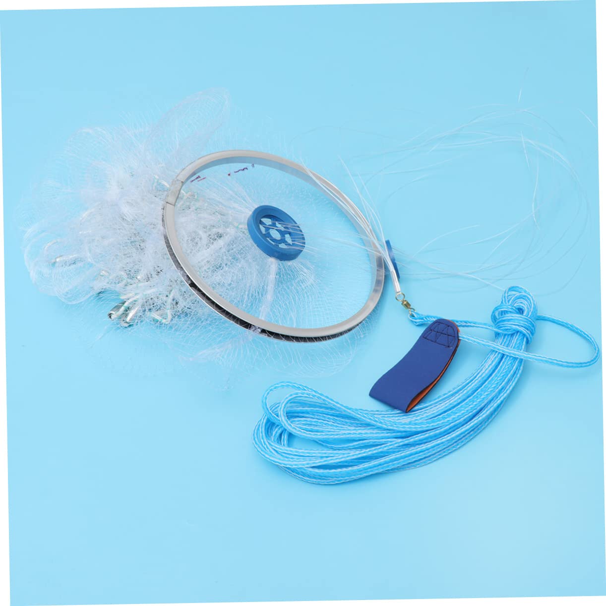 YARNOW Filet de Pêche Pliable 4, 8m en Nylon Blanc pour Écrevisse