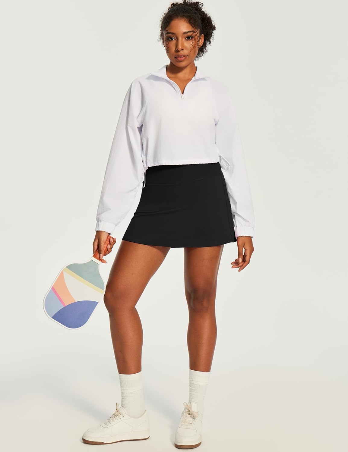 Heathyoga 15" Tennis Skirt for Women Tummy Control Tennis Skirts for Women A Line Athletic Skorts for Woman with Pockets - Image 6