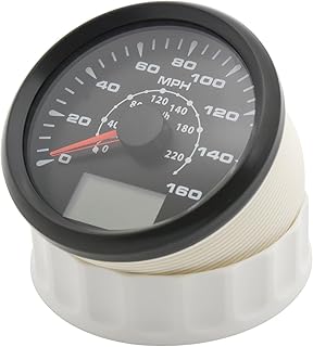 160MPH Universal GPS Speedometer Gauge 240KM/H Trip Counter Odometer COG Miles For Truck Car Racing Motorcycle 85mm 9-32V (Color : BB, Size : A)