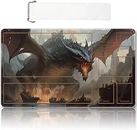 Vista 60 de Tapete de juego MTG cosido de alta calidad con zonas y respaldo de goma antideslizante, tapete de juego TCG para MTG y otros juegos de cartas, Dkt