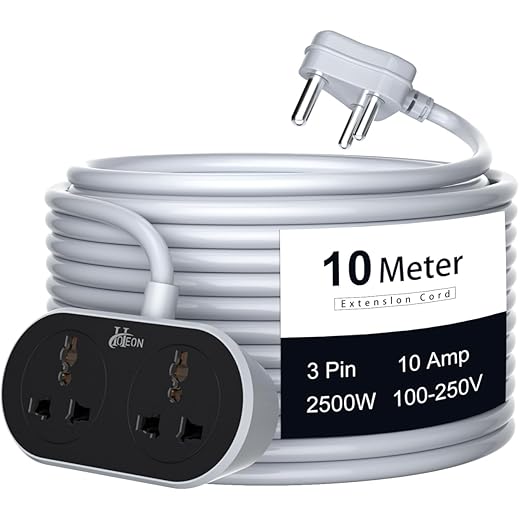 Hoteon 2500W Extension Board 10A 10 Meter