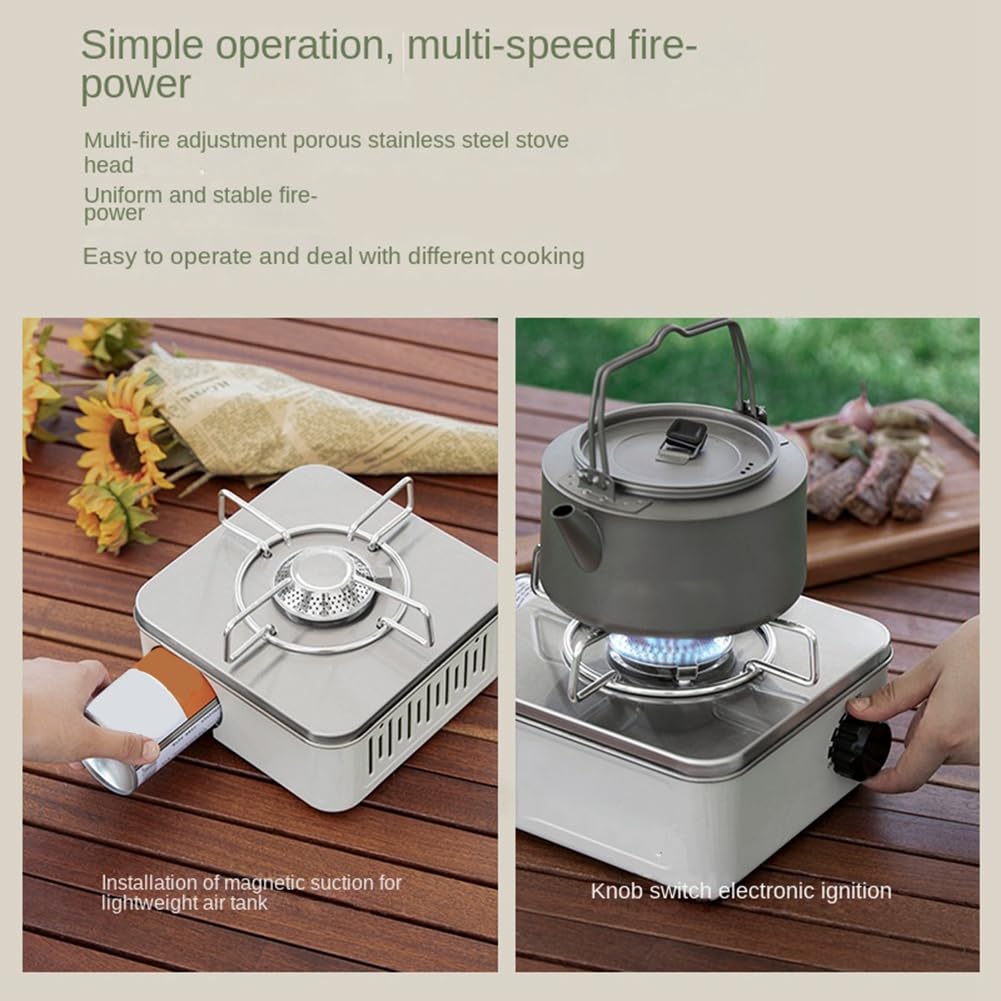 Outdoor Camping Kuchenka gazowa Mocny grill turystyczny Super lekki podróżny sprzęt kuchenny - zielony