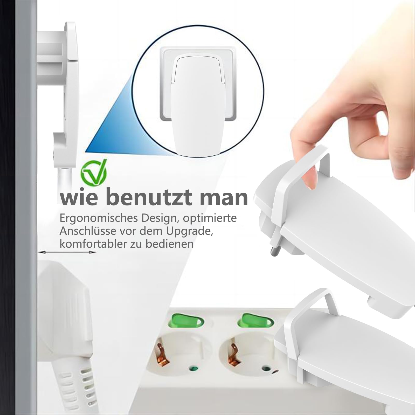 Adattatore Triplo Piatto Spina 16a 2p T / 3 Prese 10/16a - Foto 4