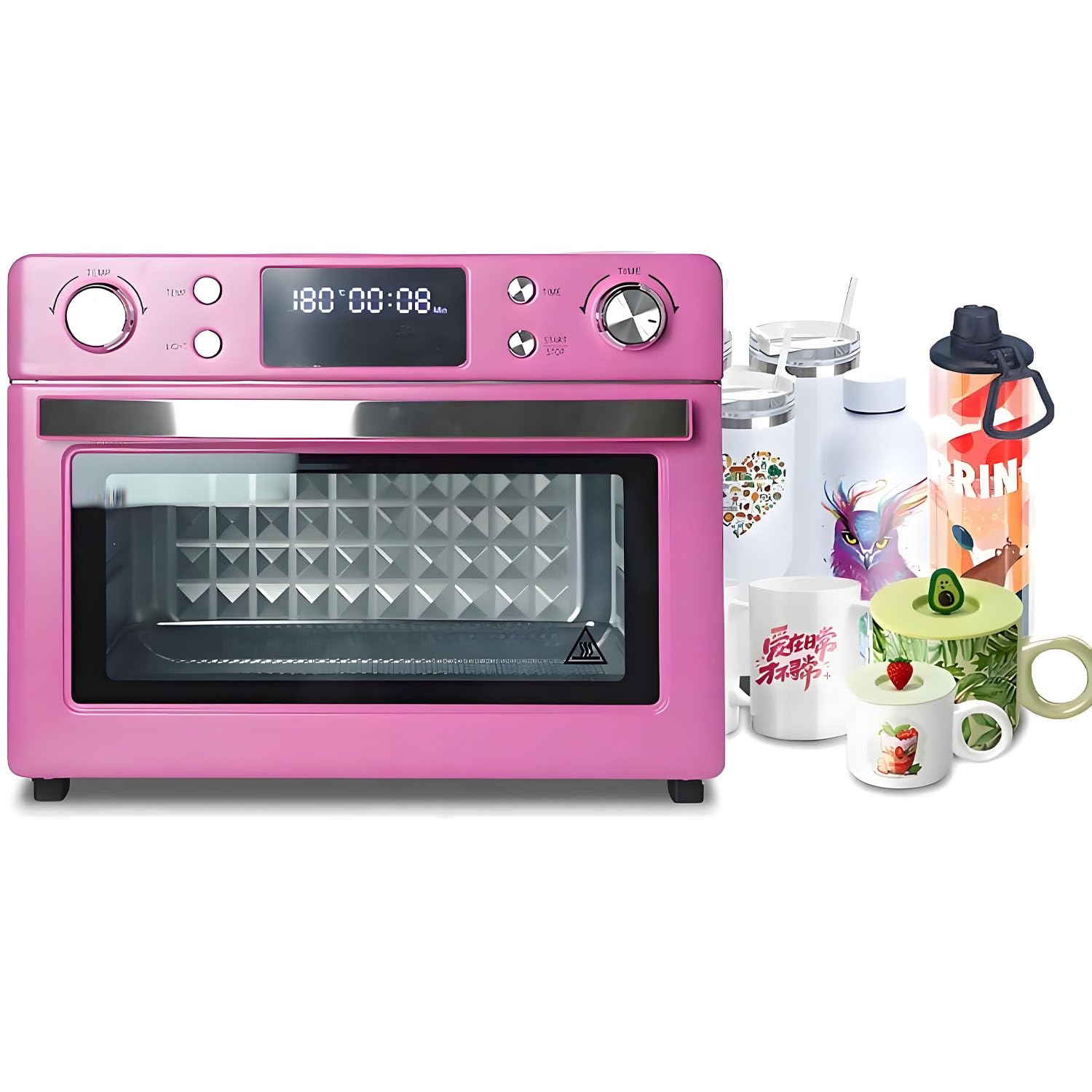 GLBMXDD Lightweight Convection Sublimation Oven - 360° Heating,Rapid Heating,Intuitive Operation,for Mugs, Glasses, Water Bottles, Bulk Printing in Blank Spaces 30L