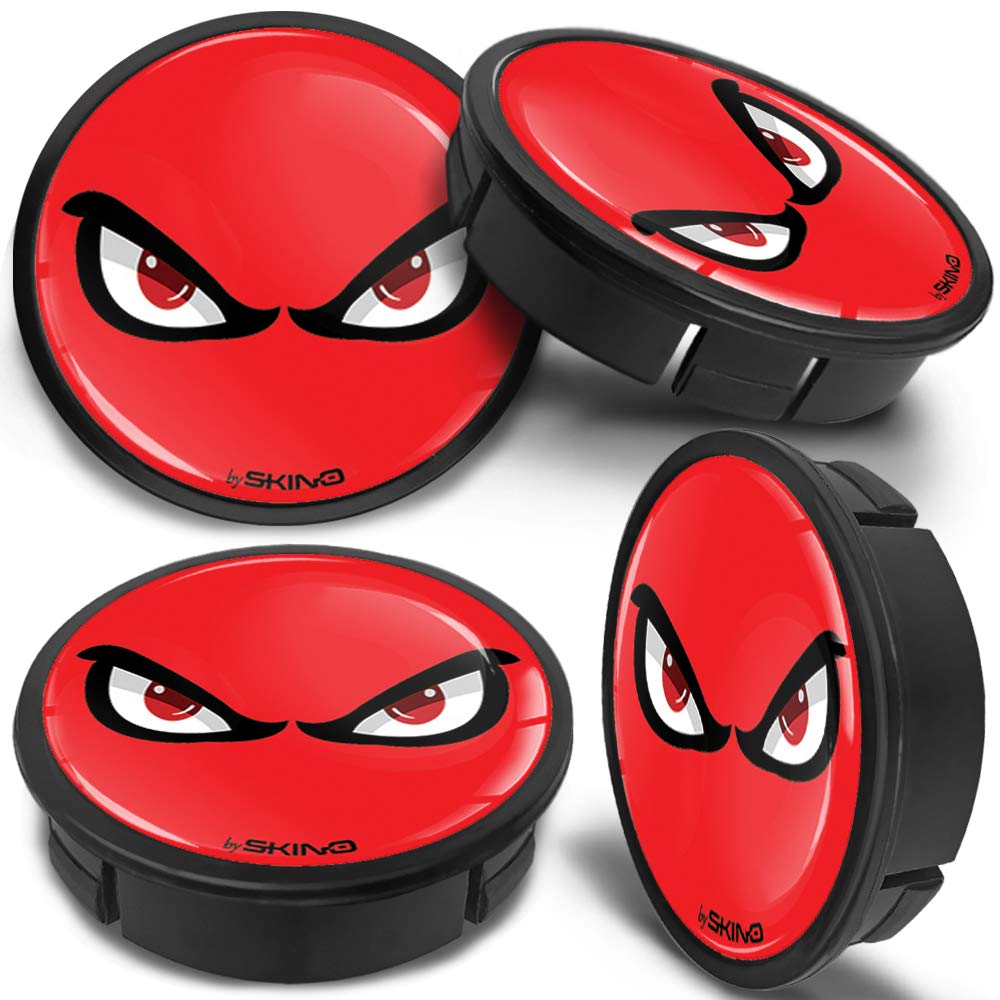 60mm Wheel Centre Caps Set of 4 – Black ABS Plastic Alloy Wheel Hub Caps Replacement – Push Fit Car Wheel Centre Caps – Multiple Designs (CX 0) — view 27